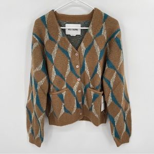 RE/DONE 50s VNECK CARDIGAN
GINGER DIAMOND OVER SIZE SMALL